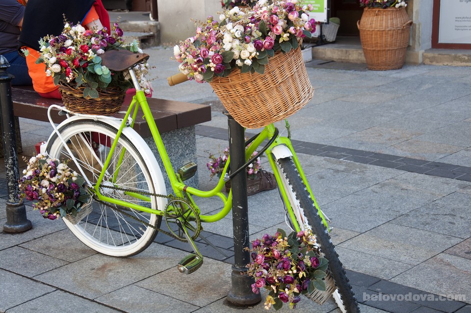 велосипед с цветами