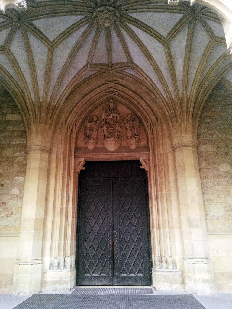 door in church